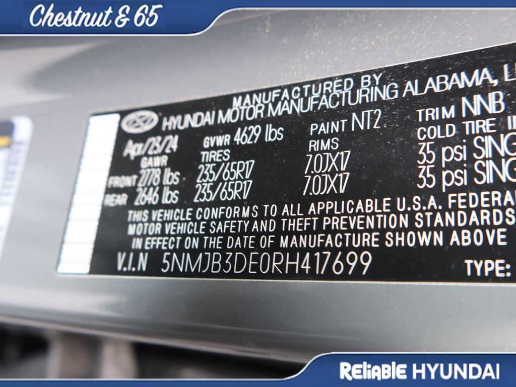 Used 2024 Hampton Gray Hyundai SEL image 42