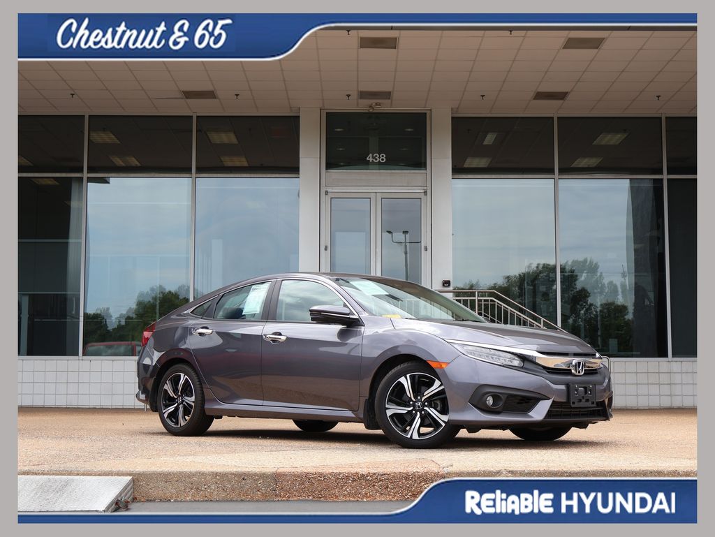 Gray 2016 Honda Civic Sedan Front-Wheel Drive Continuously Variable Transmission