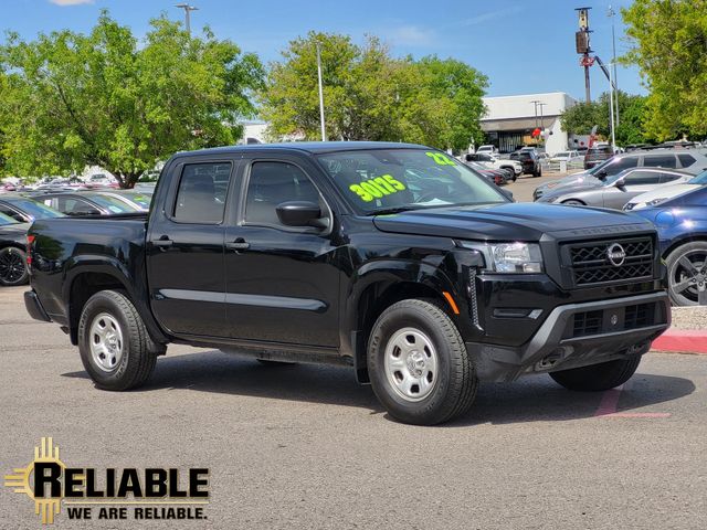 Super Black 2022 Nissan Frontier S Crew Cab 4WD Pickup Truck Four-Wheel Drive 9-Speed Automatic