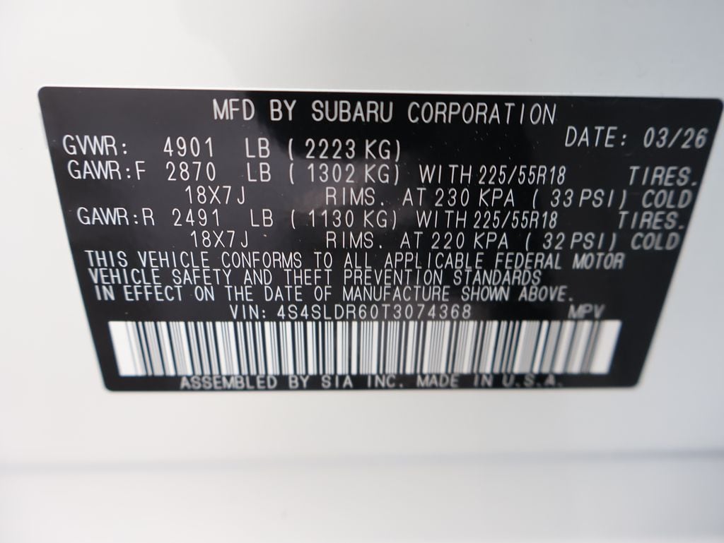 New 2026 Crystal White Pearl Subaru Limited image 42