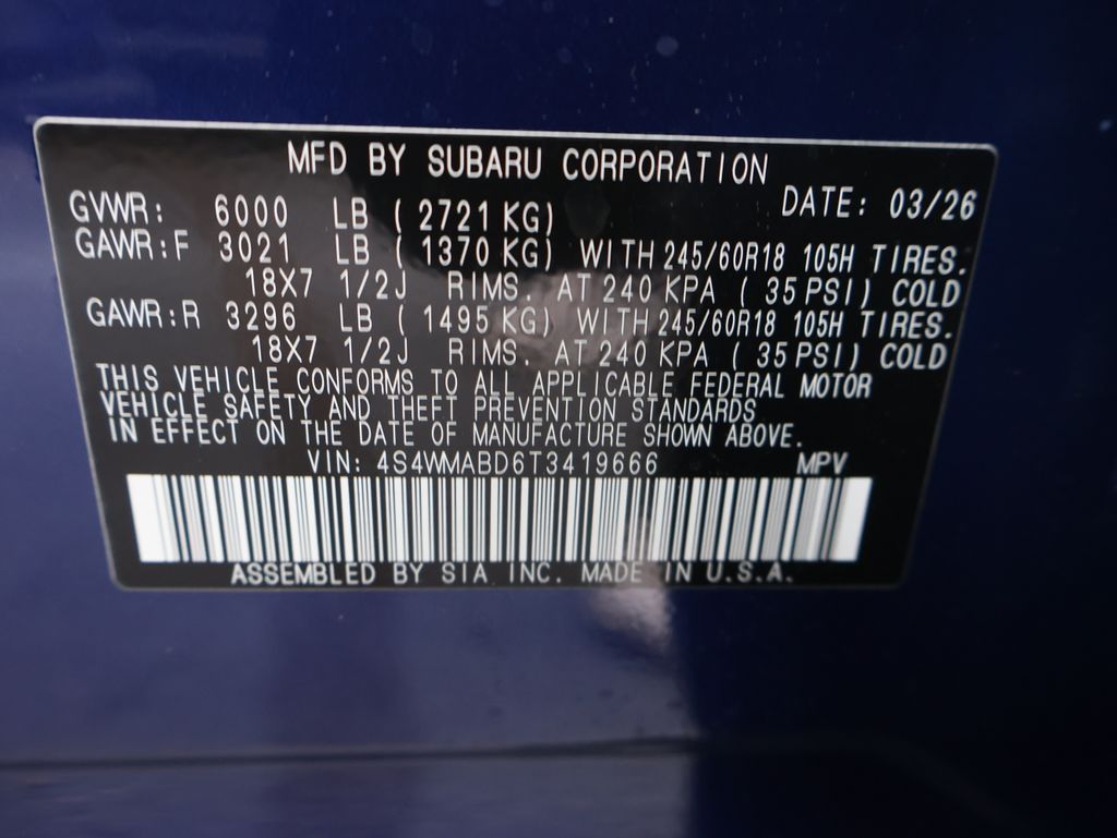 New 2026 Sapphire Blue Pearl Subaru Premium 7-Passenger image 42