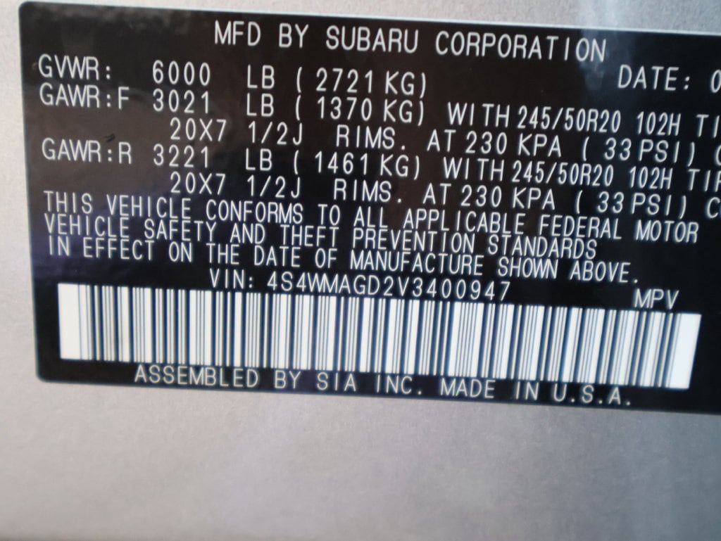 New 2027 Ice Silver Subaru Limited 7-Passenger image 43