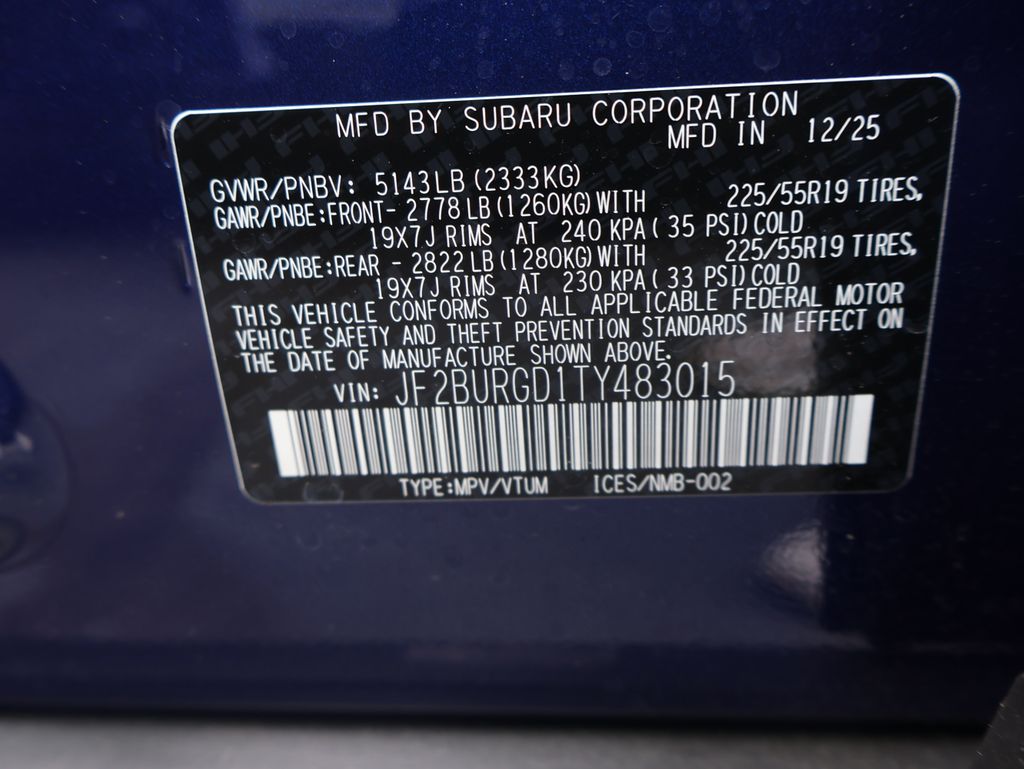 New 2026 Sapphire Blue Pearl Subaru Limited XT image 42