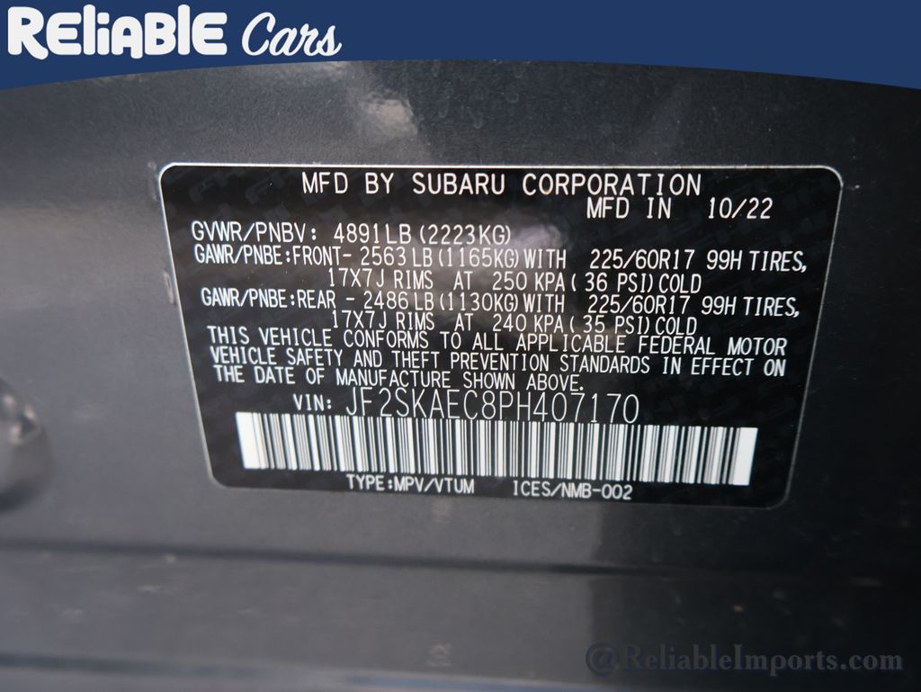 Used 2023 Magnetite Gray Metallic Subaru Premium image 43