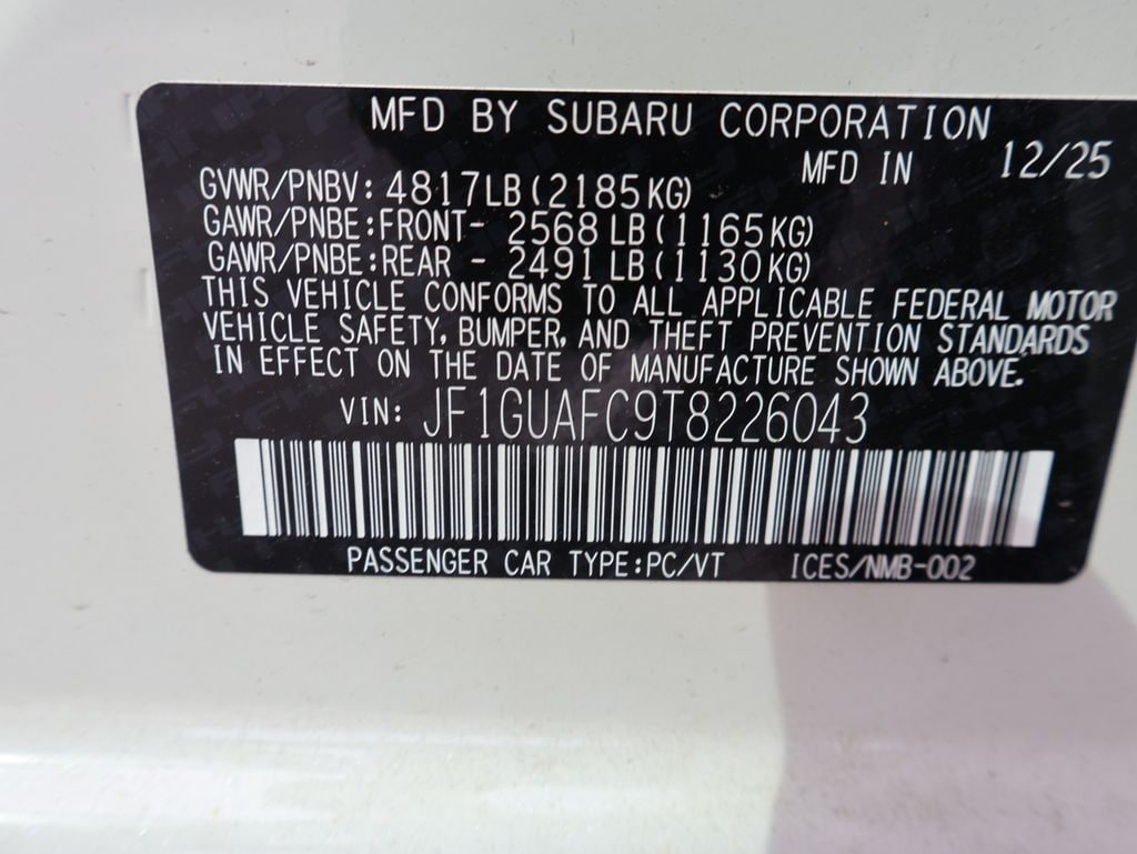 New 2026 Crystal White Pearl Subaru Sport image 41