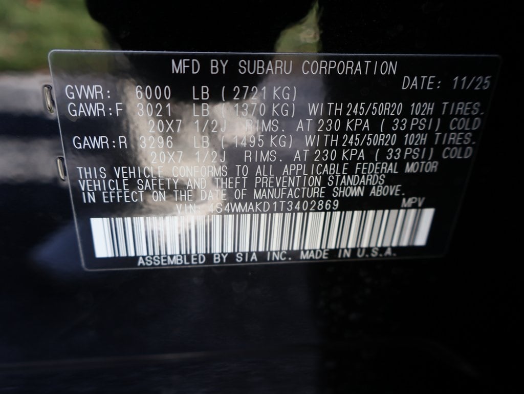 New 2026 Crystal Black Silica Subaru Touring 7-Passenger image 42