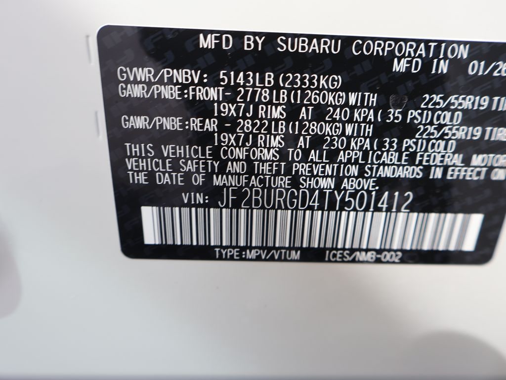 New 2026 Crystal White Pearl Subaru Limited XT image 42