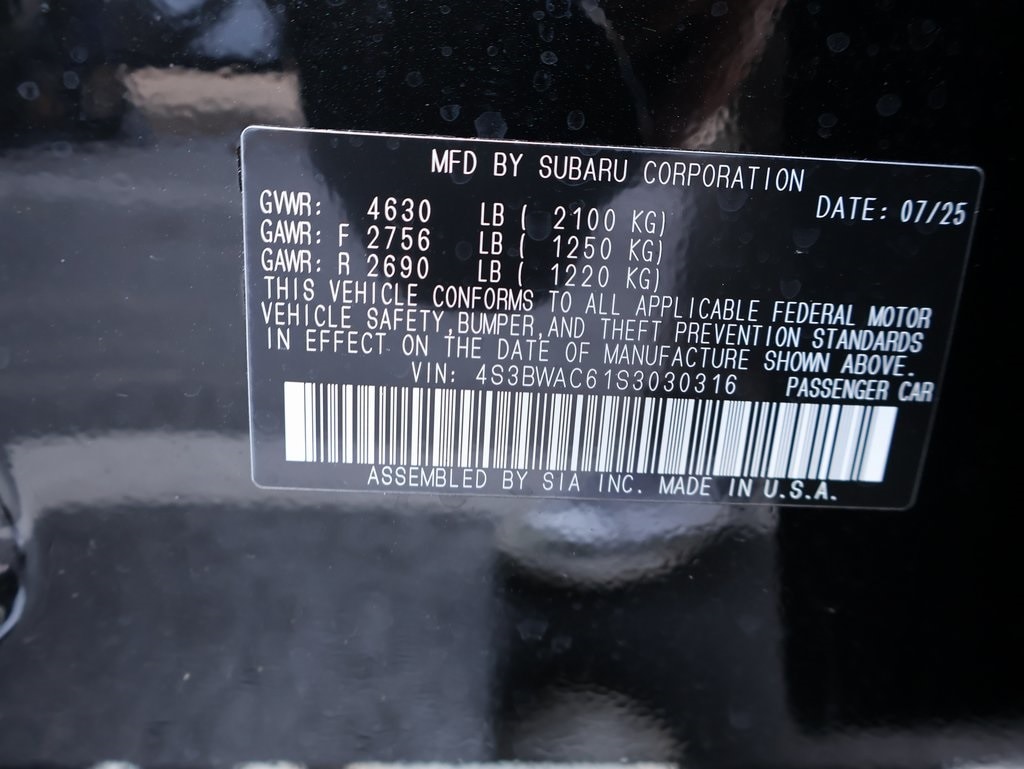New 2025 Crystal Black Silica Subaru Premium image 39