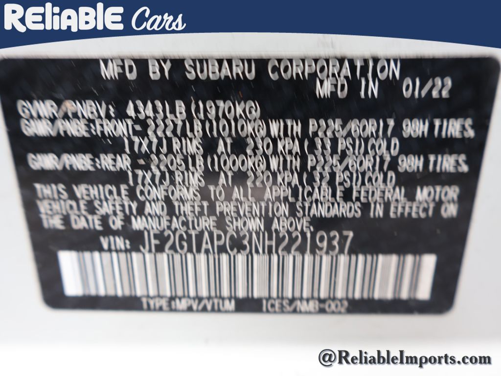 Used 2022 Crystal White Pearl Subaru Premium image 40