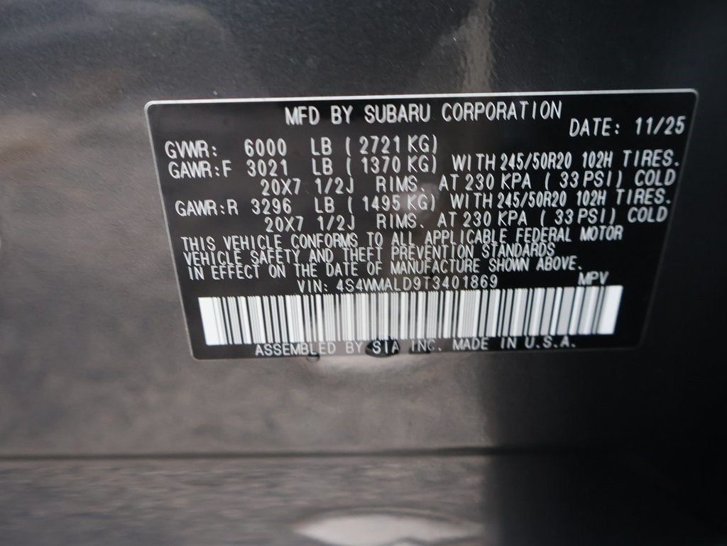 New 2026 Magnetite Gray Subaru Onyx Edition Touring 7-Passenger image 43