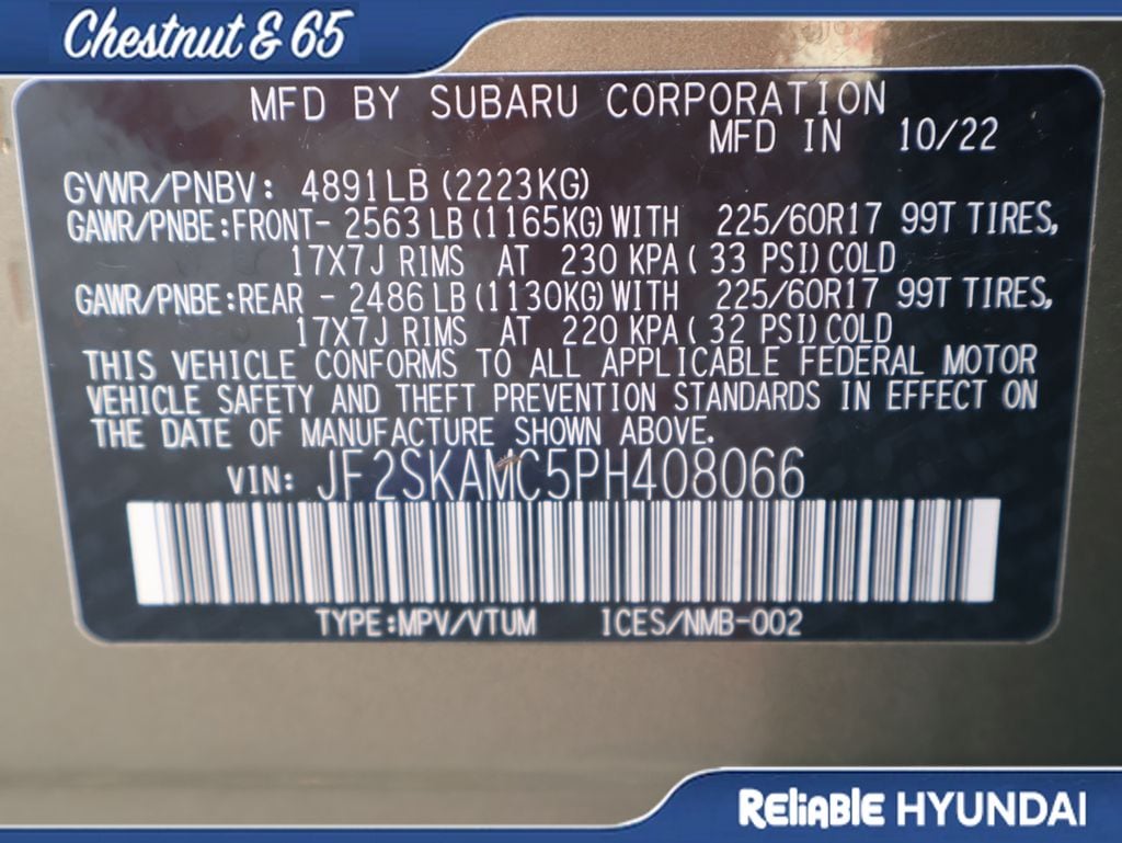 Used 2023 Autumn Green Subaru Wilderness image 44