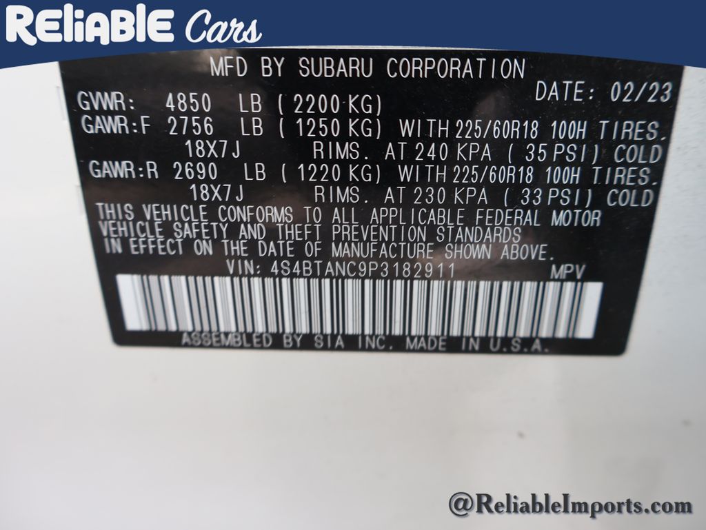 Used 2023 Crystal White Pearl Subaru Limited image 42