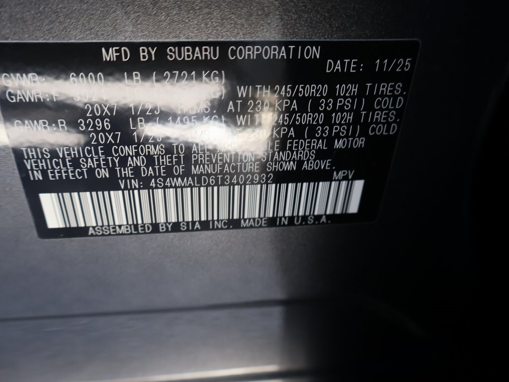 New 2026 Magnetite Gray Subaru Onyx Edition Touring 7-Passenger image 42