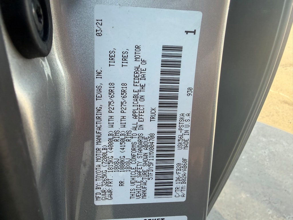 Used 2021 Toyota Tundra SR5 Truck