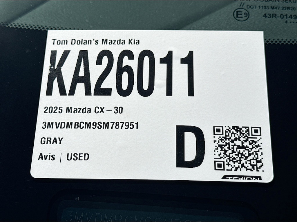 Certified 2025 Mazda CX-30 2.5 S Carbon Edition Sport Utility
