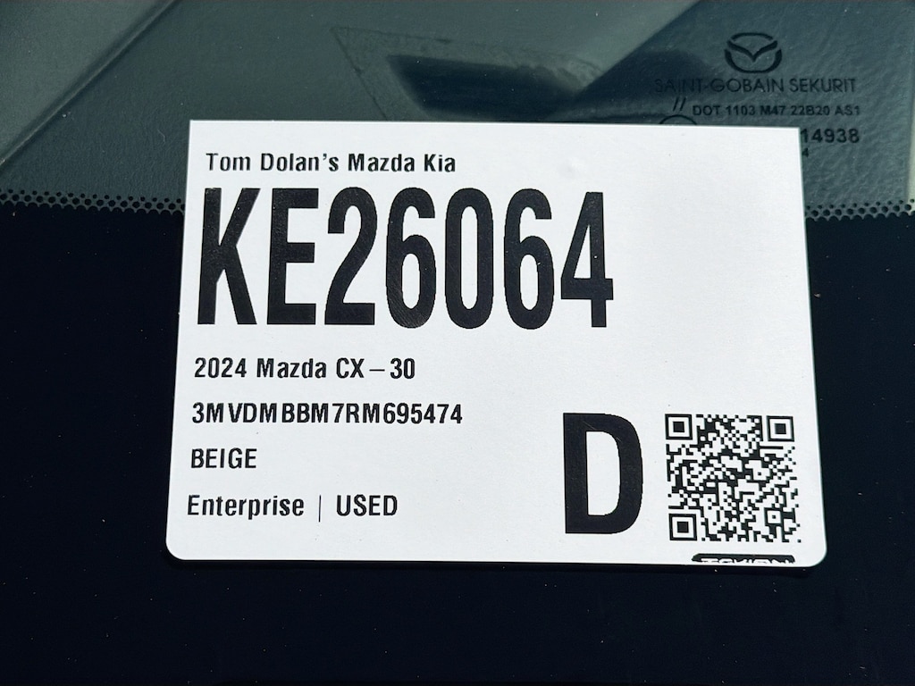 Certified 2024 Mazda CX-30 2.5 S Select Sport Sport Utility