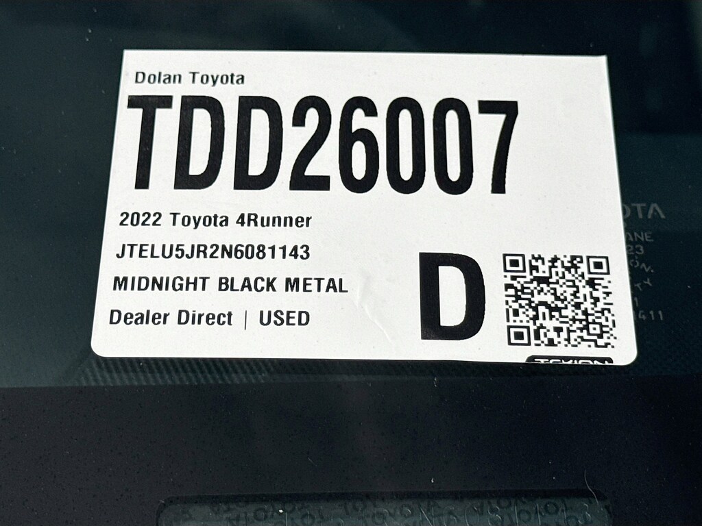 Certified 2022 Toyota 4Runner TRD Pro SUV