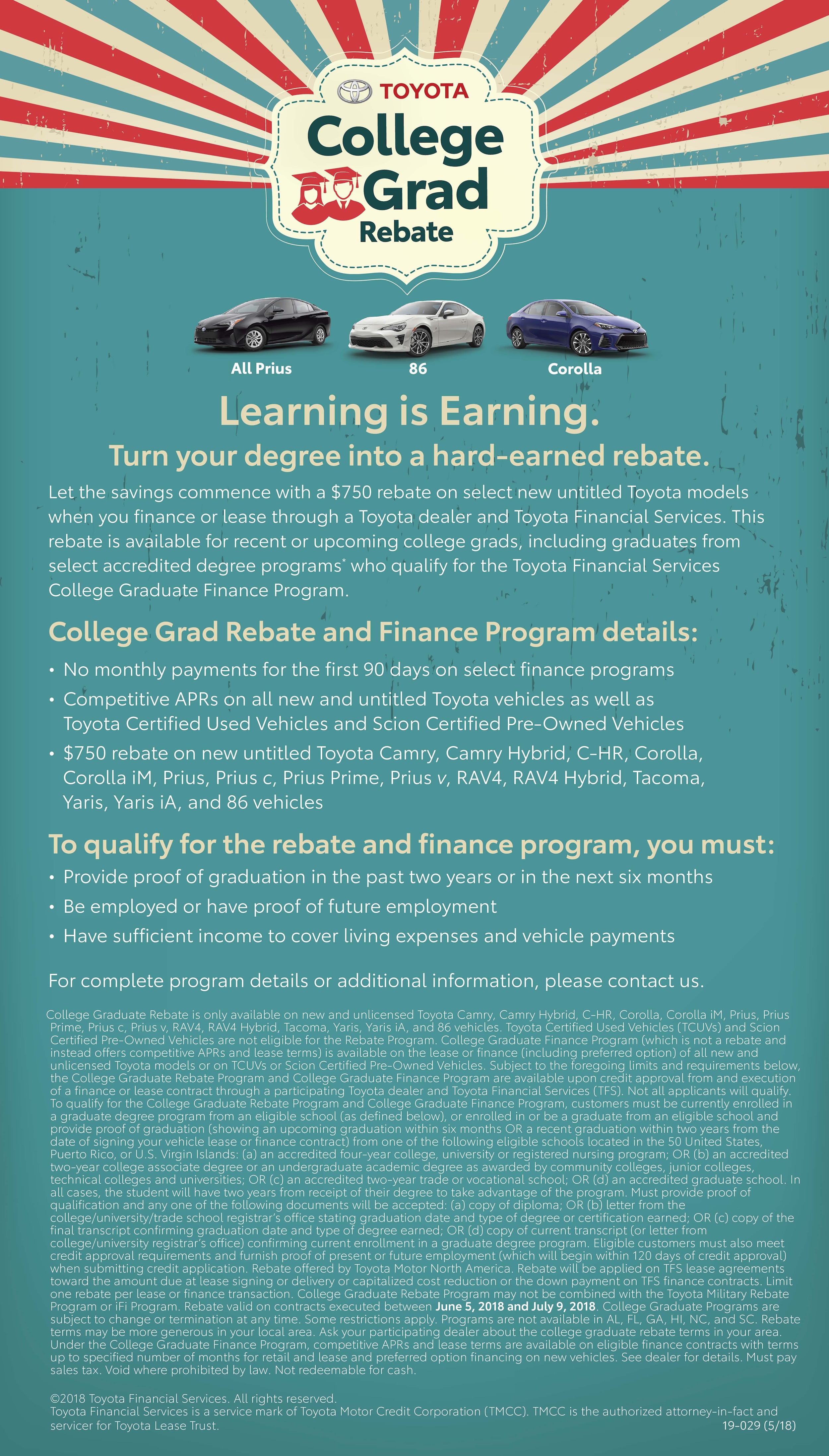 Toyota Graduate Rebate Program