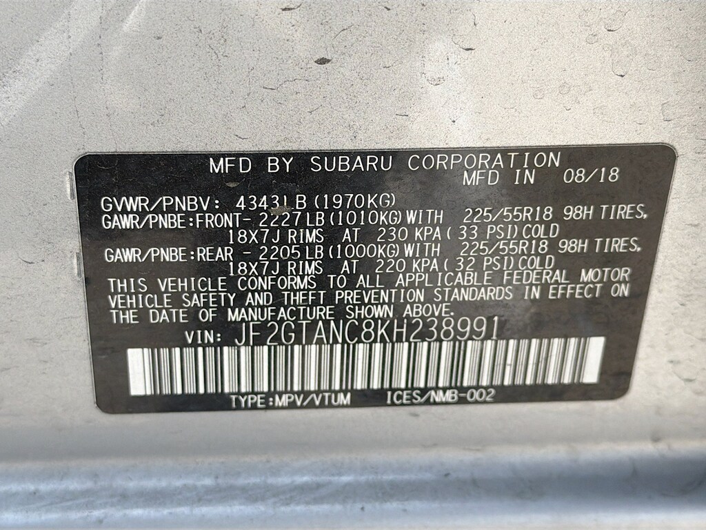 Used 2019 Subaru Crosstrek 2.0i Limited SUV
