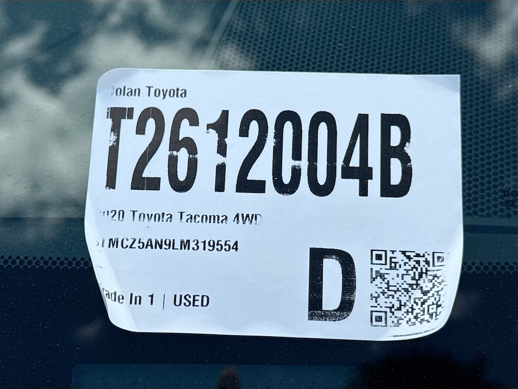 Certified 2020 Toyota Tacoma SR Truck Double Cab