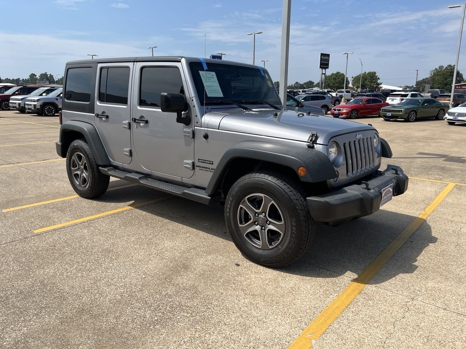 Used 2016 Jeep Wrangler Unlimited Sport S with VIN 1C4BJWDG2GL348245 for sale in Nacogdoches, TX