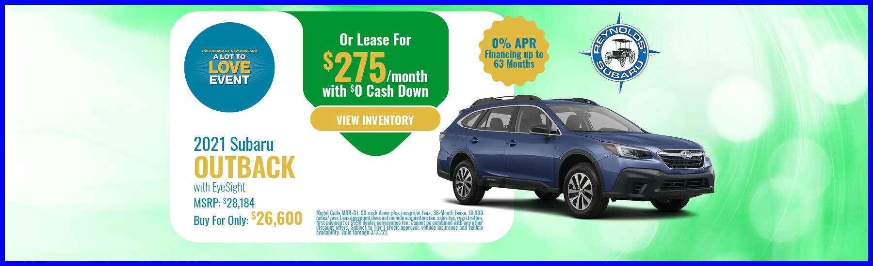 New Subaru & Used Car Dealer in Lyme, CT Reynolds Subaru