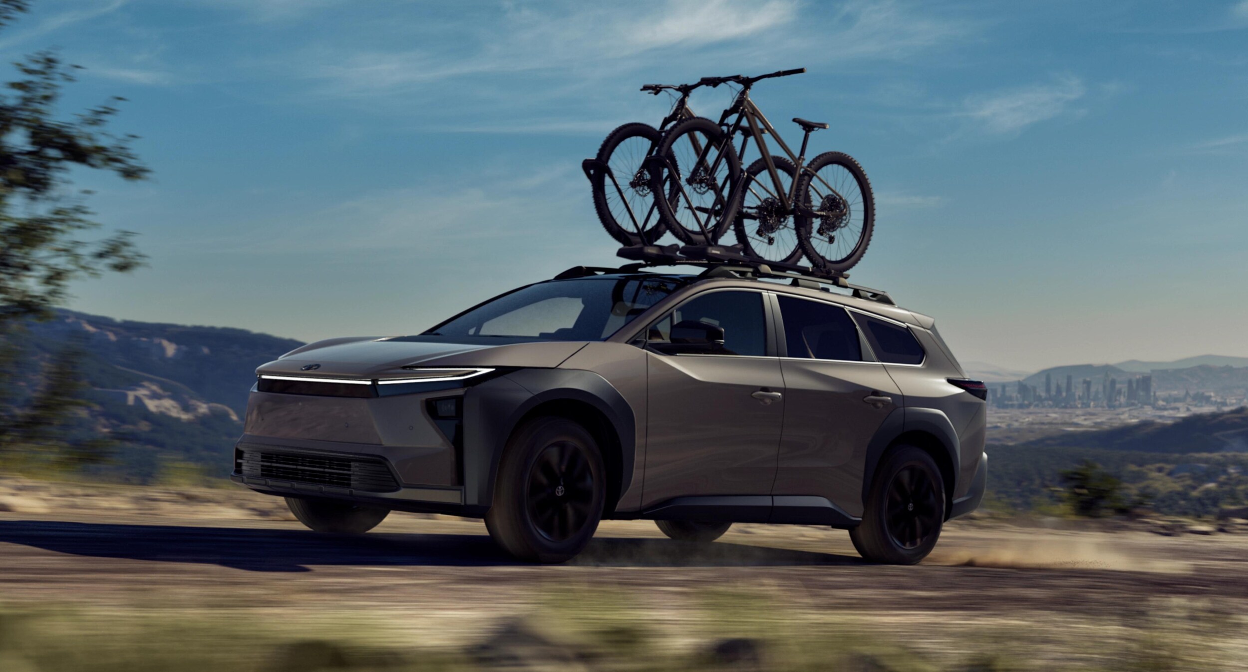 2026 bZ Woodland with bike racks on top