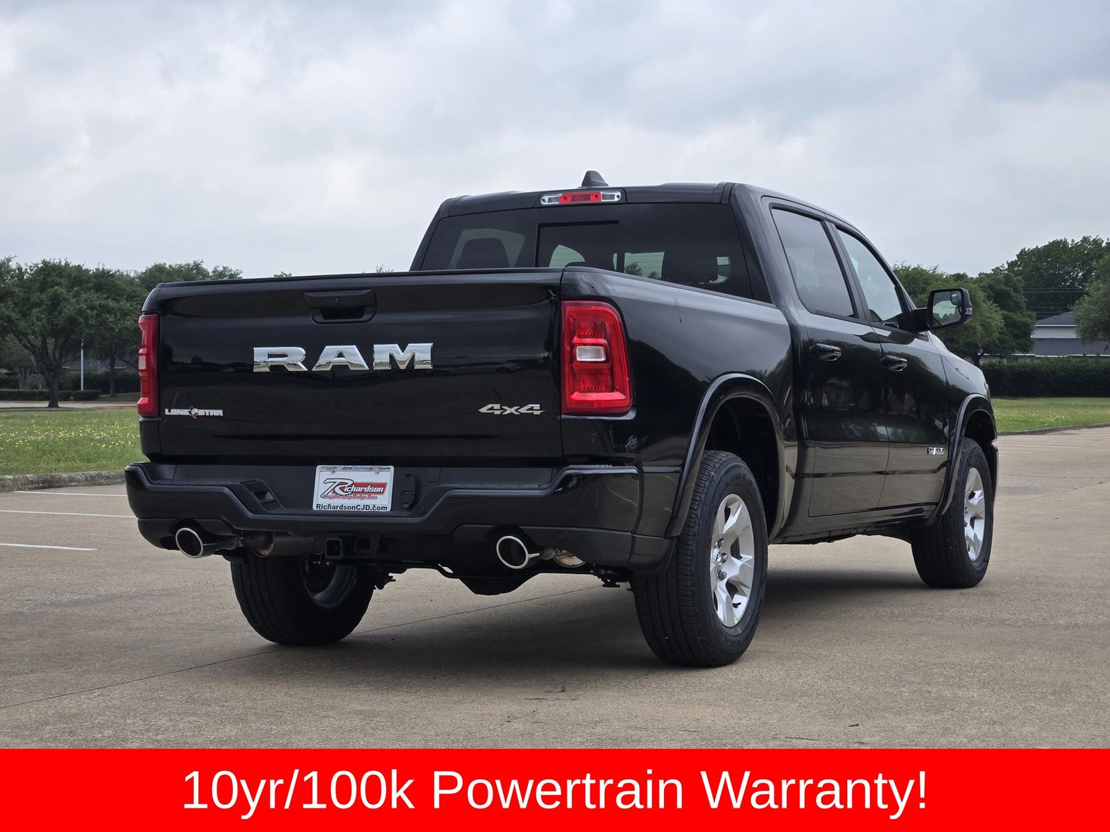 New 2026 Diamond Black Crystal Pearlcoat Ram LONE STAR CREW CAB 4X4 5