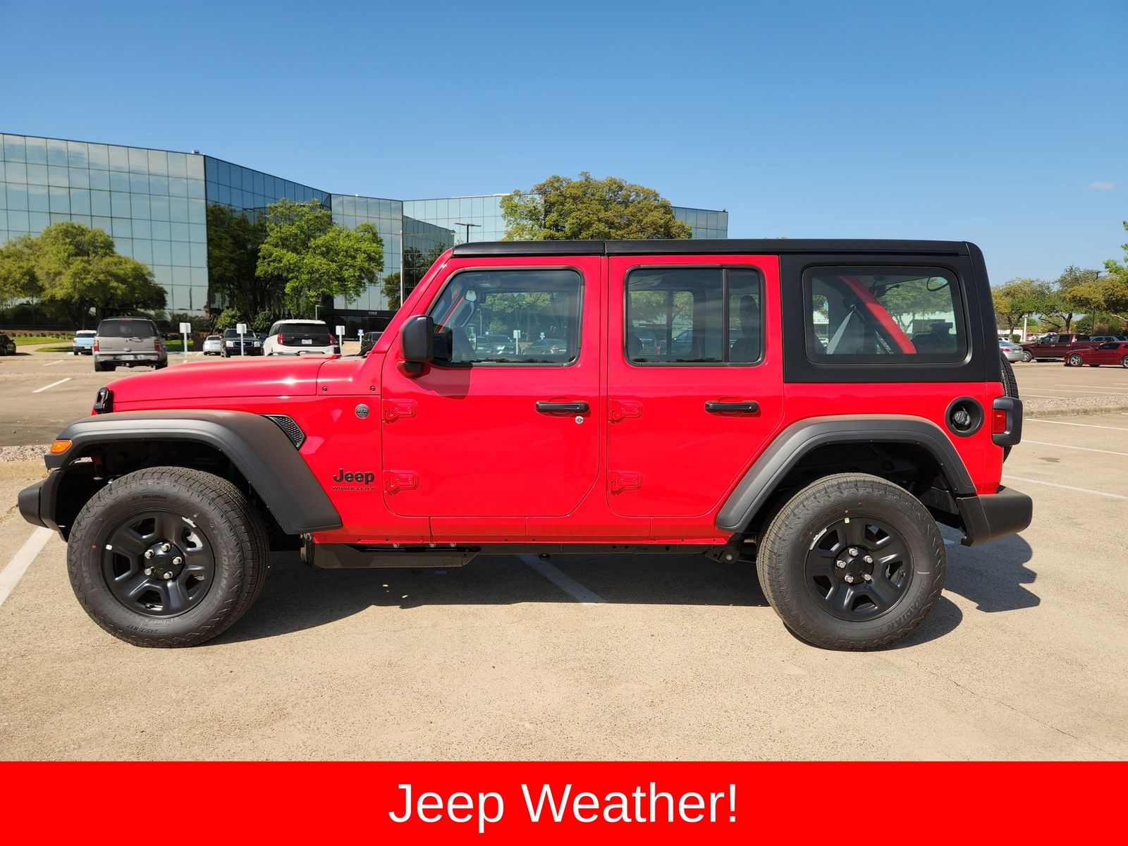New 2026 Firecracker Red Jeep 4-DOOR SPORT image 3
