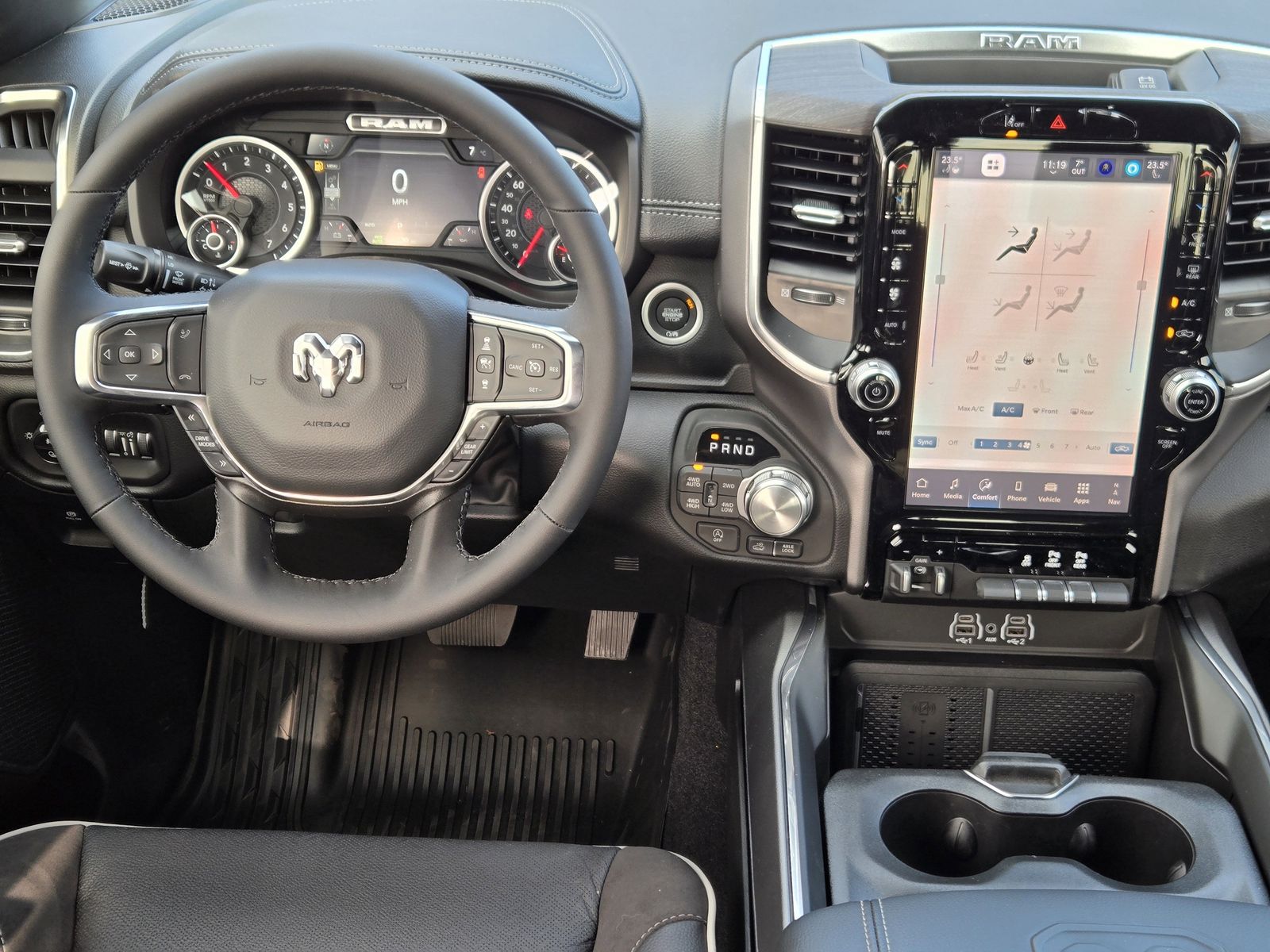 New 2026 Diamond Black Crystal Pearlcoat Ram LARAMIE CREW CAB 4X4 5