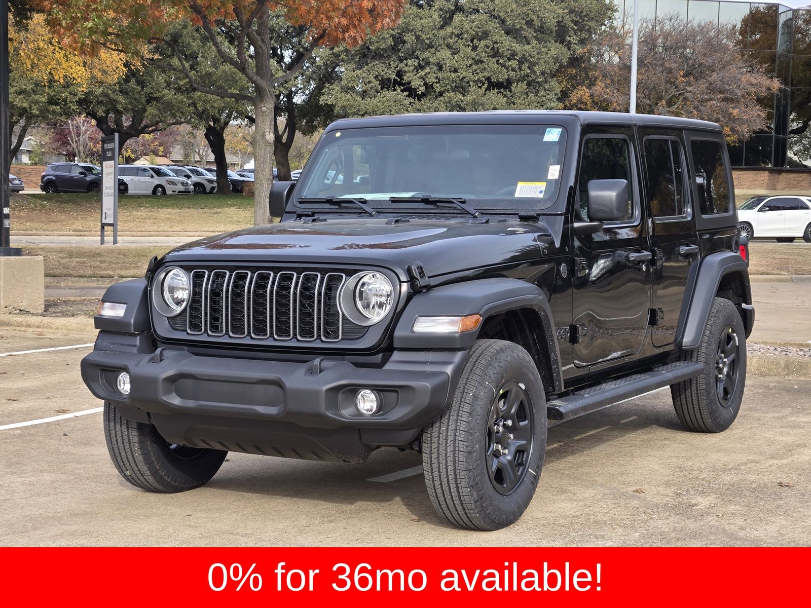 New 2026 Black Jeep 4-DOOR SPORT image 2