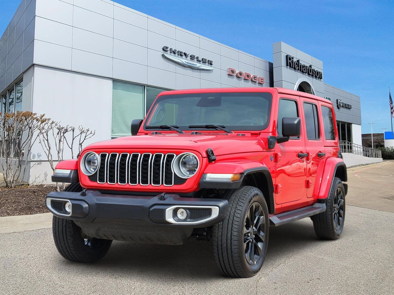Certified Used 2025 Firecracker Red Jeep Sahara image 2