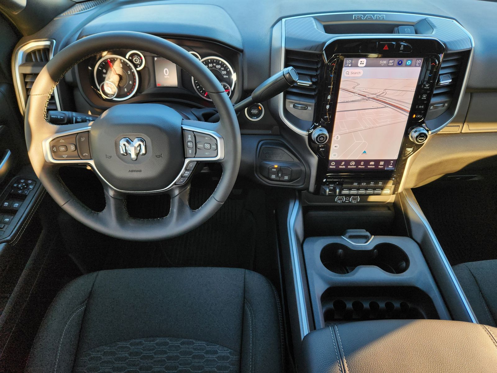 New 2025 Bright White Ram BIG HORN CREW CAB 4X4 6