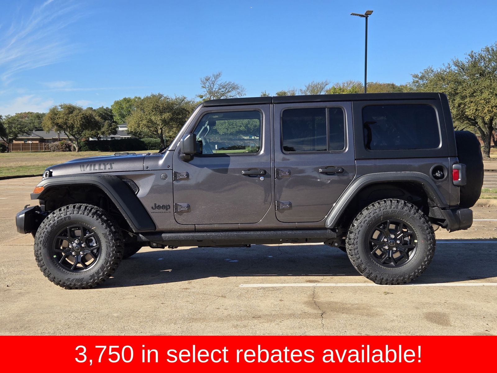 New 2026 Granite Crystal Jeep 4-DOOR WILLYS image 3