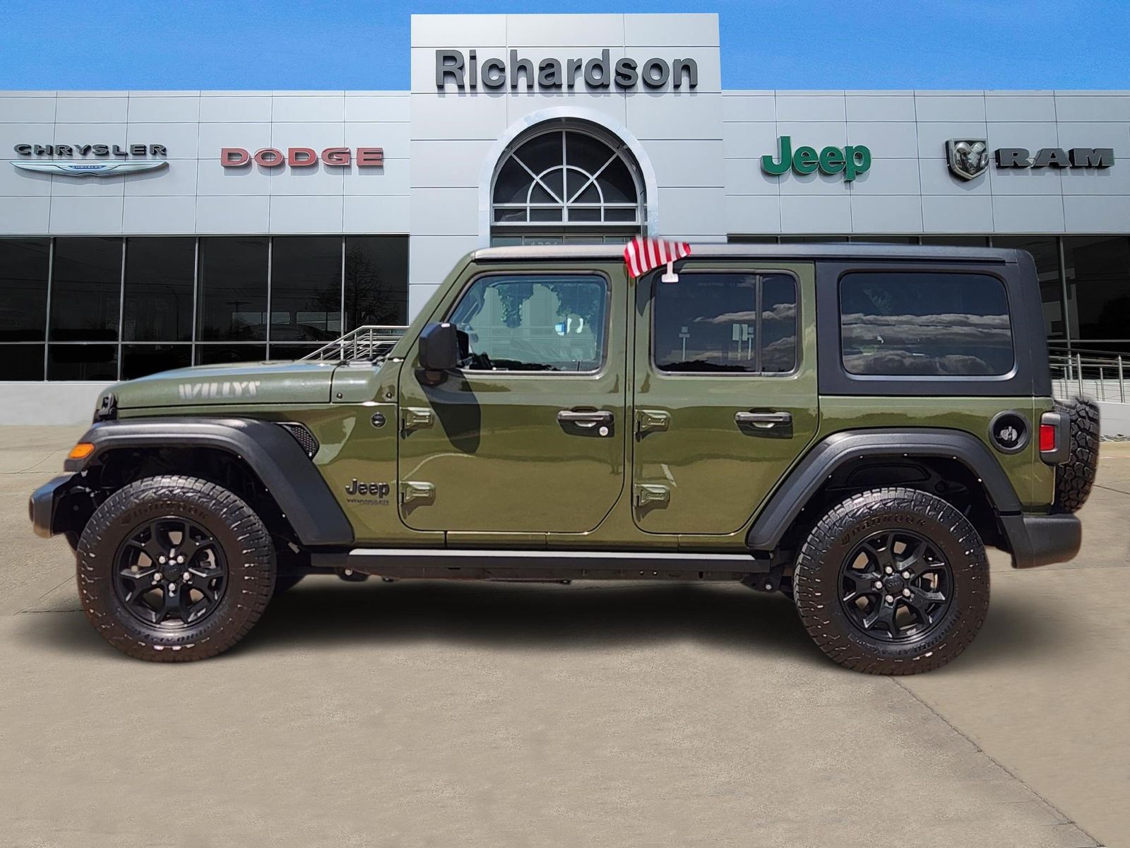 Used 2022 Sarge Green Jeep Unlimited Sport image 3