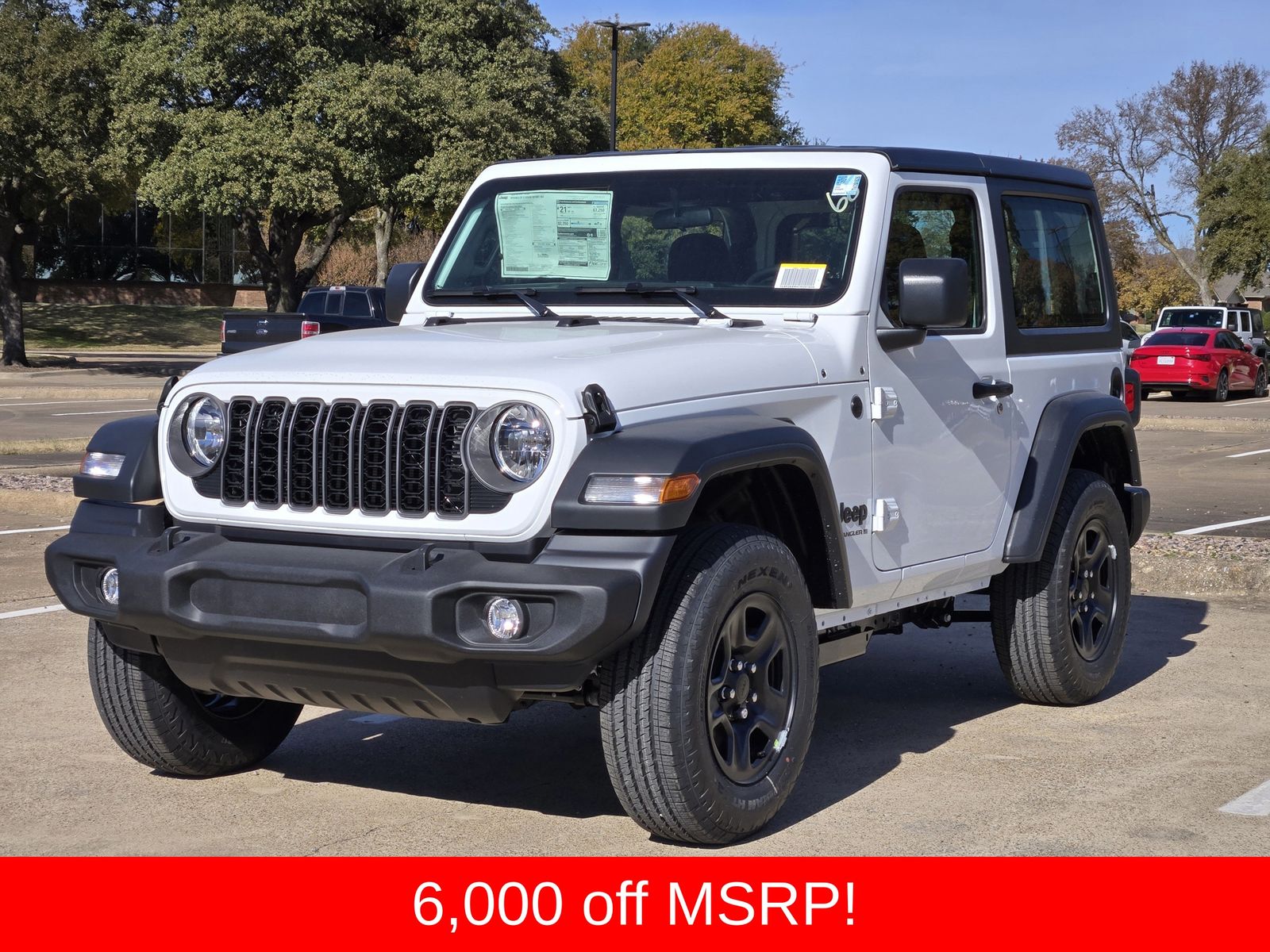New 2026 Bright White Jeep 2-DOOR SPORT image 2