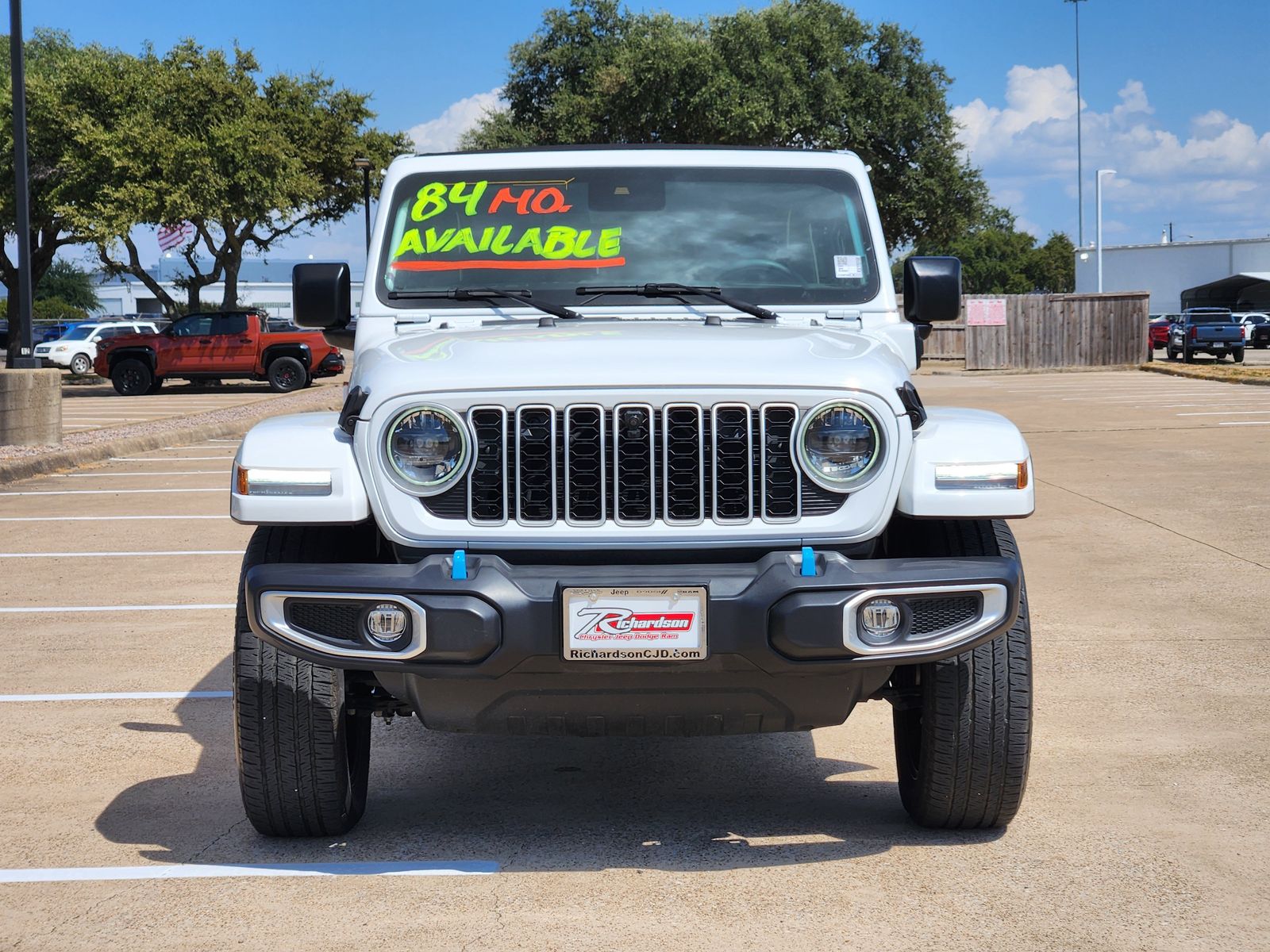 Used 2024 Bright White Clearcoat Jeep Sahara image 7