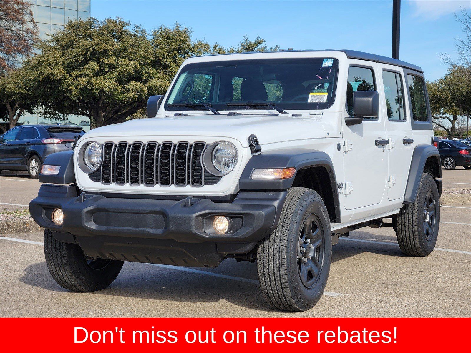 New 2026 Bright White Jeep 4-DOOR SPORT image 2