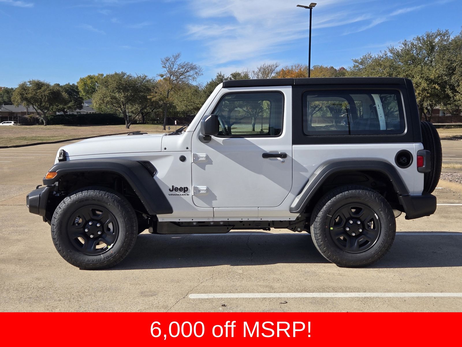 New 2026 Bright White Jeep 2-DOOR SPORT image 3
