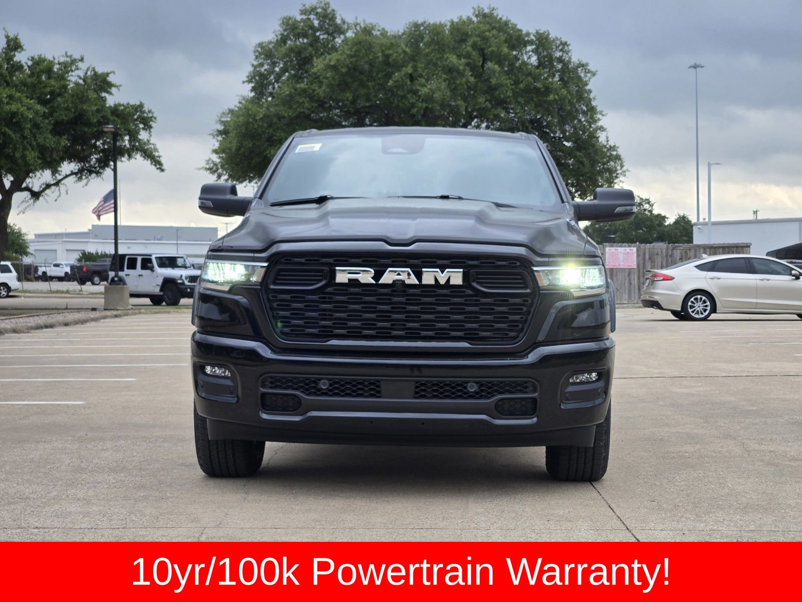 New 2026 Diamond Black Crystal Pearlcoat Ram LONE STAR CREW CAB 4X4 5