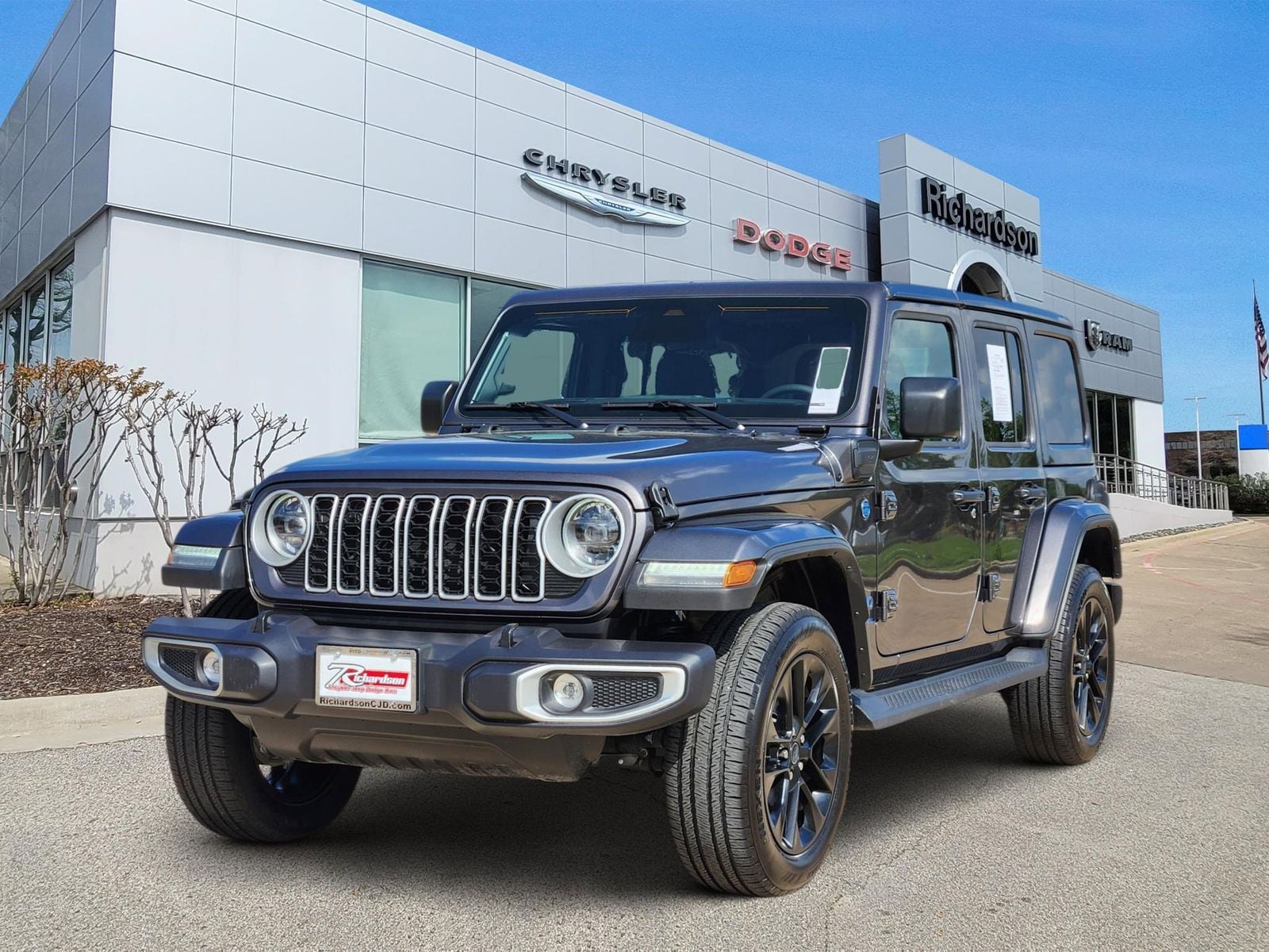 Used 2025 Jeep Wrangler 4xe Sahara 4XE with VIN 1C4RJXP61SW602137 for sale in Richardson, TX