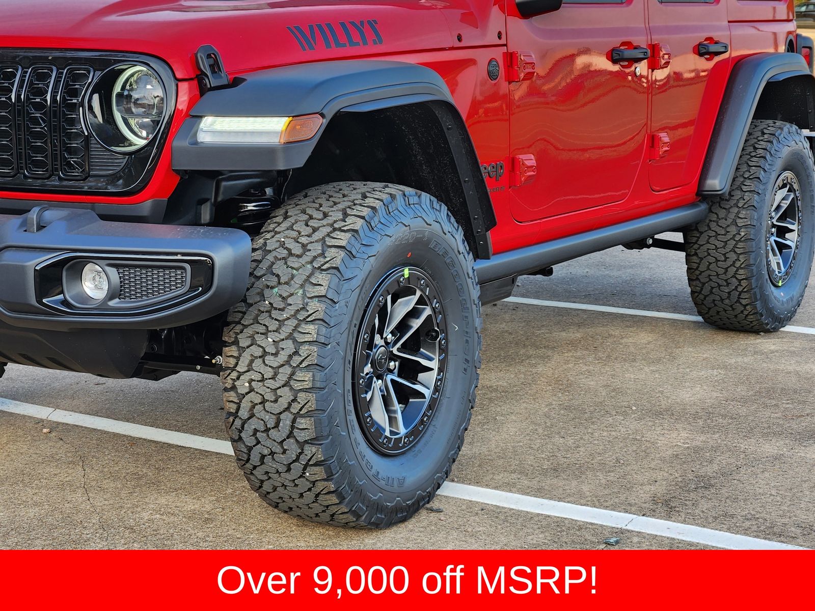 New 2026 Firecracker Red Jeep 4-DOOR WILLYS image 12