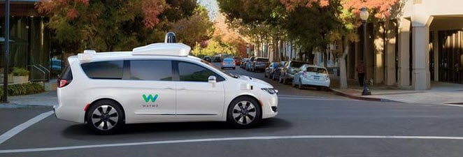 Self-driving Pacifica Hybrid on the street