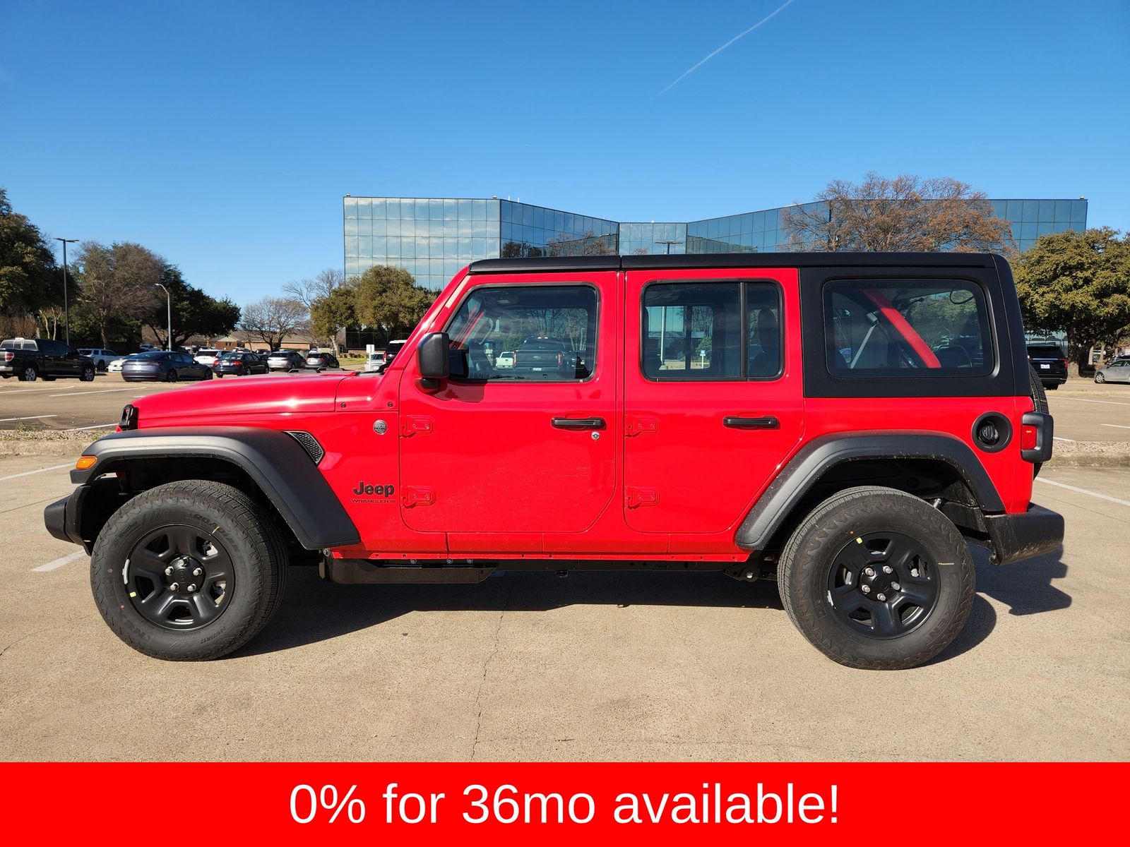 New 2026 Firecracker Red Jeep 4-DOOR SPORT image 3