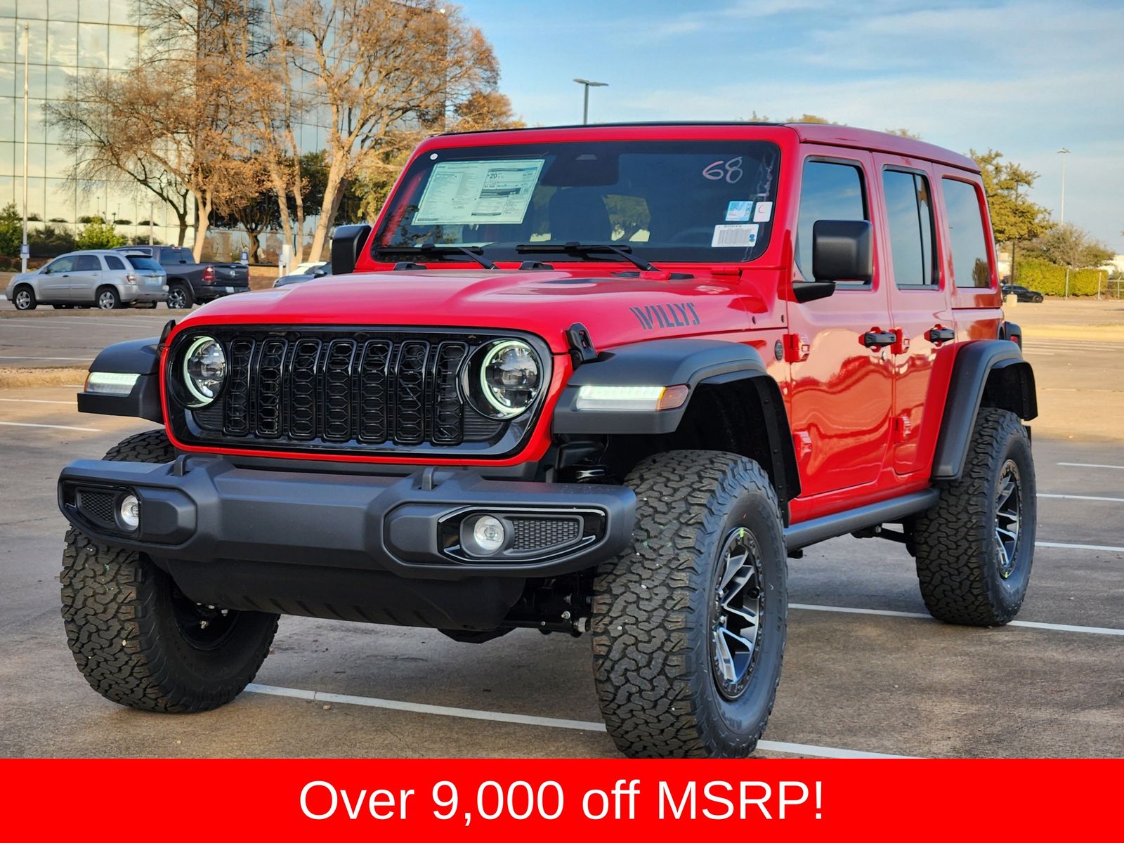 New 2026 Firecracker Red Jeep 4-DOOR WILLYS image 2