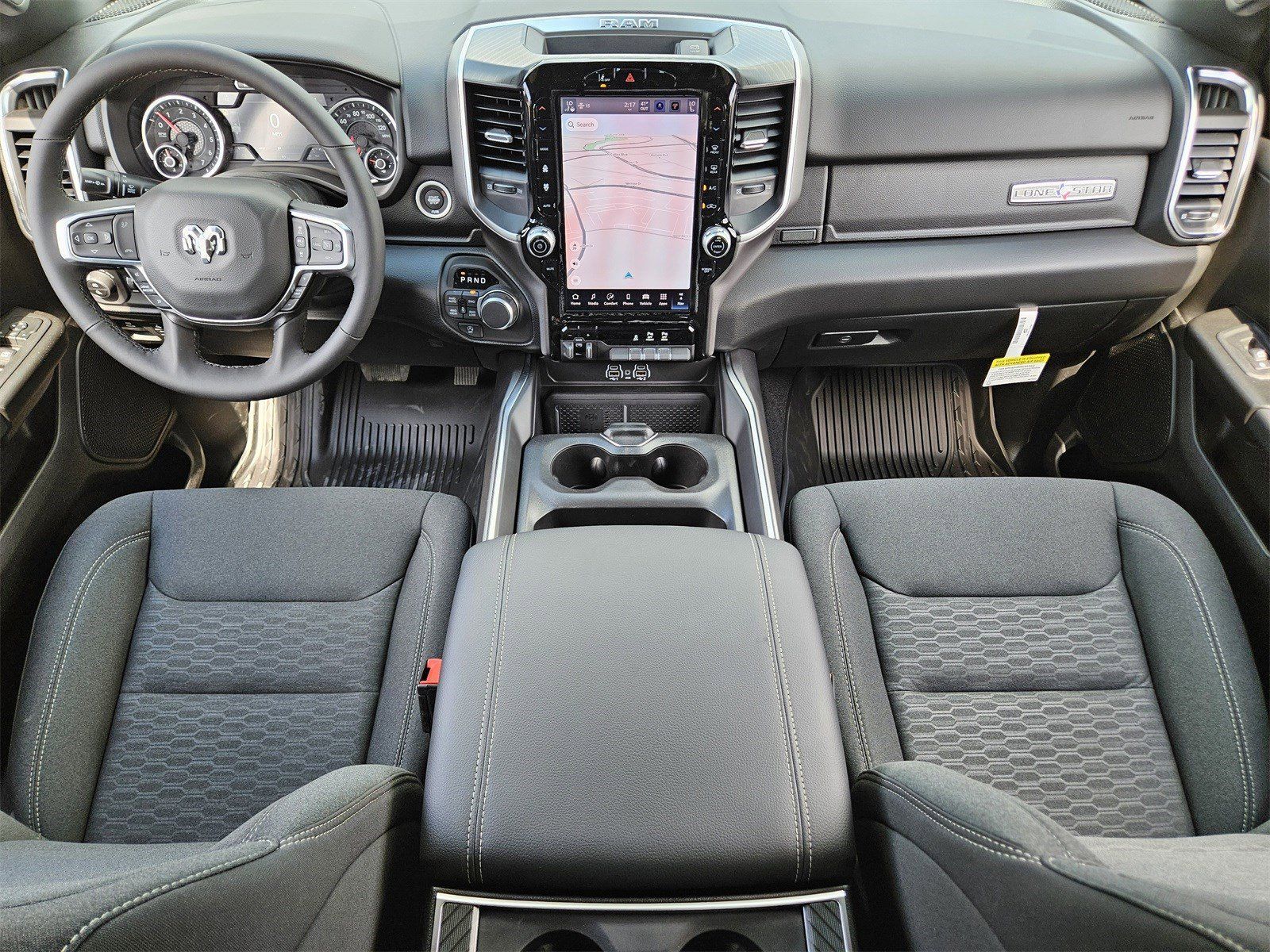 New 2026 Diamond Black Crystal Pearlcoat Ram LONE STAR CREW CAB 4X4 5