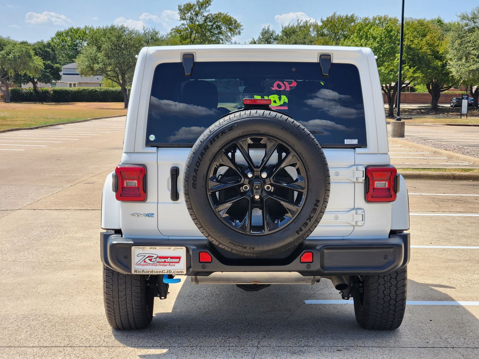 Used 2024 Bright White Clearcoat Jeep Sahara image 5