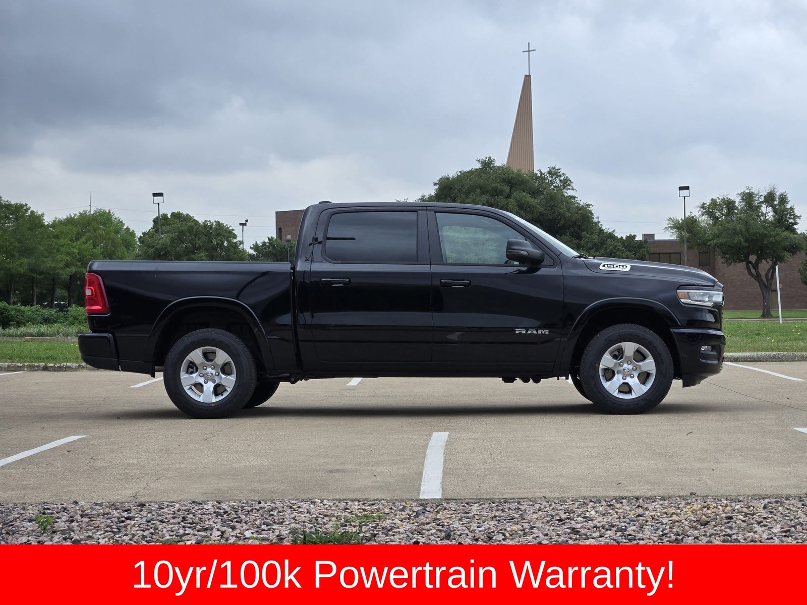 New 2026 Diamond Black Crystal Pearlcoat Ram LONE STAR CREW CAB 4X4 5