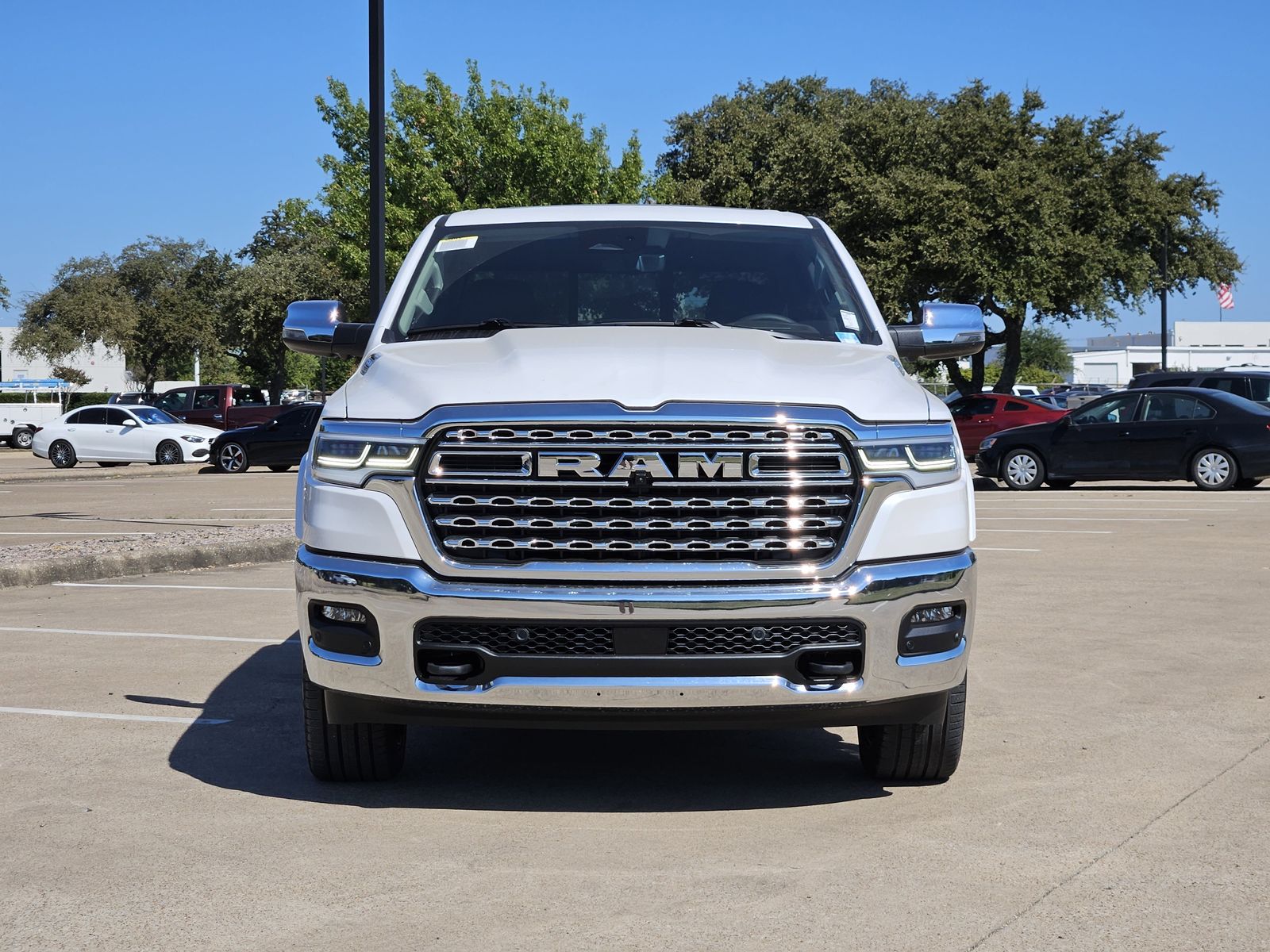 New 2026 Ivory White Tri-Coat Pearlcoat Ram LIMITED LONGHORN CREW CAB 4X4 5