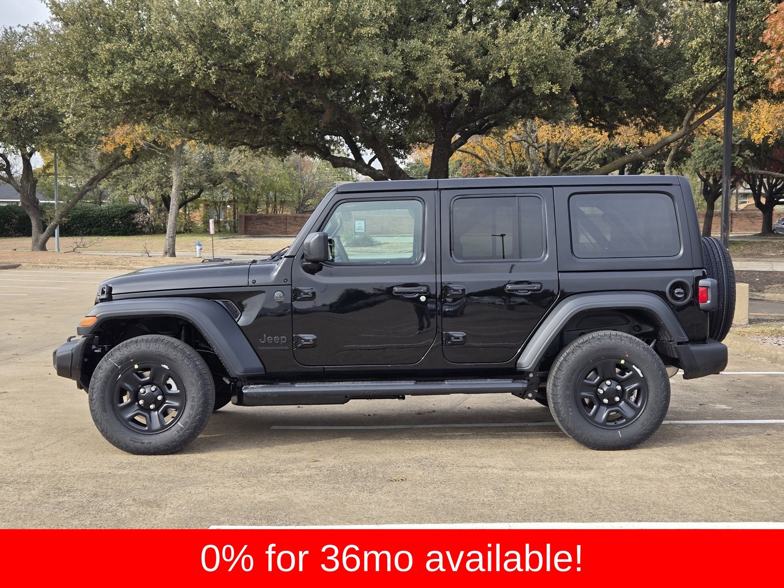 New 2026 Black Jeep 4-DOOR SPORT image 3